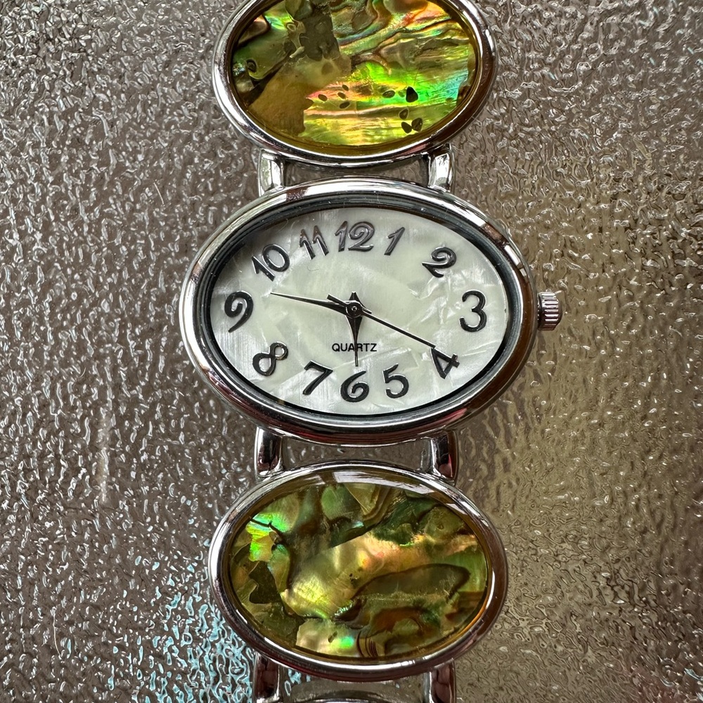 Silver and Abalone Shell Watch - Picture 2 of 5